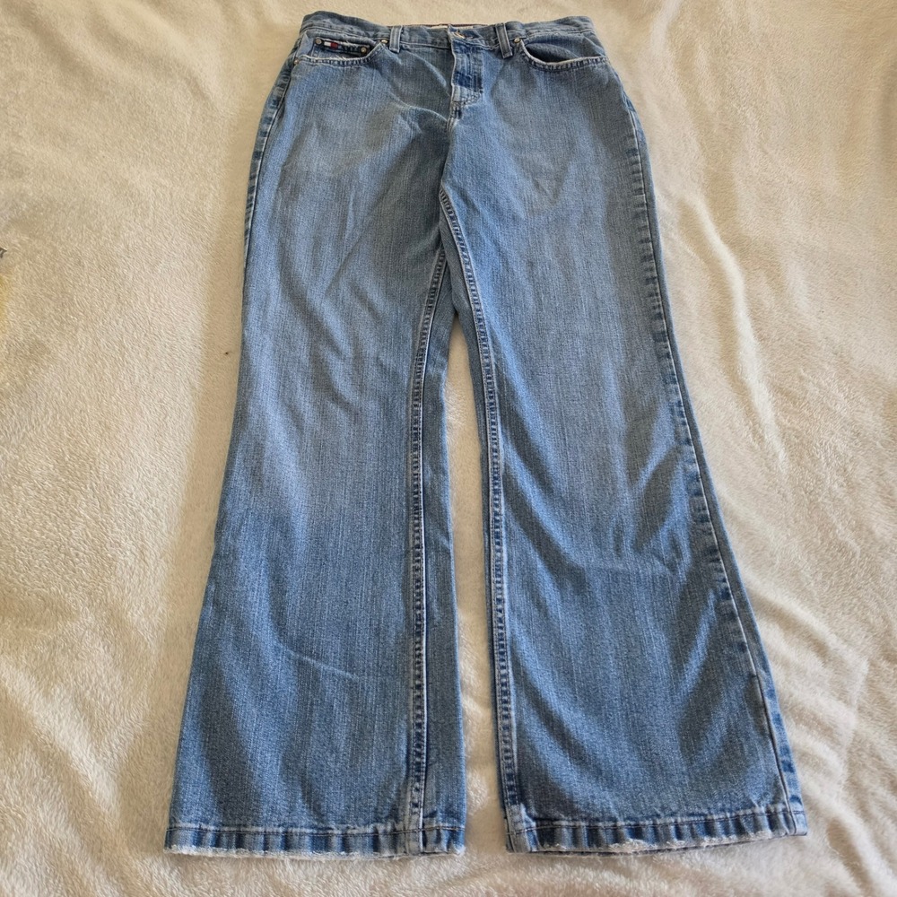 Tommy Hilfiger Classic Bootcut Jeans Womens 10R Light Wash Denim